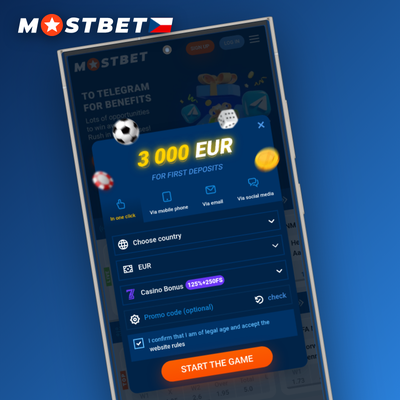 Ověření telefonního čísla přes SMS kód při Mostbet registraci na mobilu